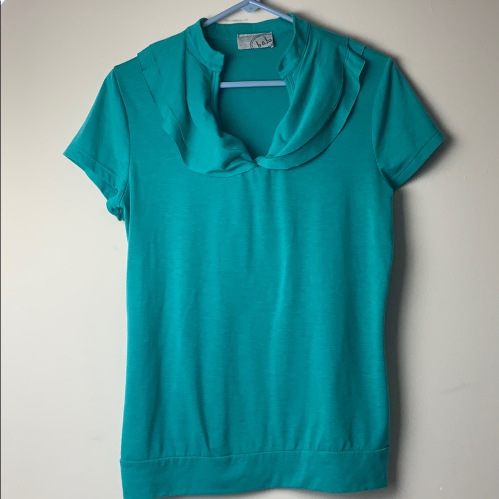 Ruffle V-Neck Shirt